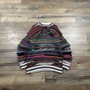 Vintage 90s Kalaroo Coogi Style Australian 3D Knit Sweater